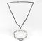 Pendentif Hermès Chaîne d'Ancre - Pendentif rond en argent et cordelière en coton noir 58 Facettes 58FC38