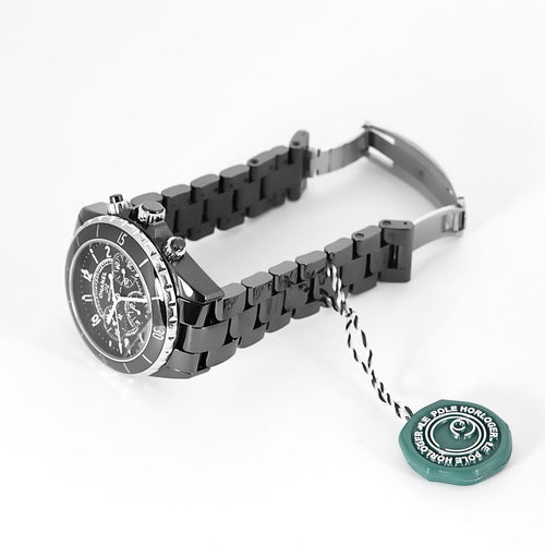 Montre CHANEL - Montre J12 Chronographe en céramique noire 58 Facettes DV0604-2