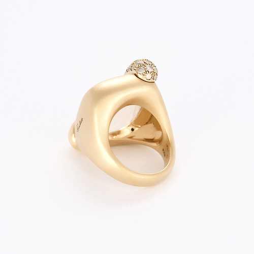 Bague 50 Pomellato - Ritratto - Bague en or rose, quartz rose et diamants 58 Facettes DV26180-1-50-2