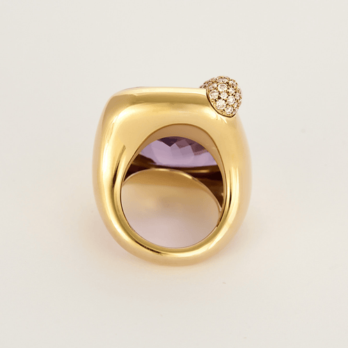 Bague 53 Pomellato - Ritratto - Bague en or rose, améthyste et diamants 58 Facettes DV27622-1