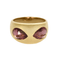 Bague 55 HERMES Paris - Vintage - Bague en or jaune et tourmalines roses. 58 Facettes DV26850-1