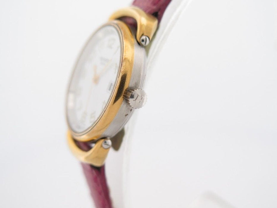 Montre vintage montre HERMES pullman 24mm plaque or et acier quartz 58 Facettes 259817