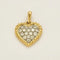 Pendentif Van Cleef & Arpels - Pendentif cœur pavé de diamants en or jaune et platine 58 Facettes MB6