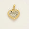Pendentif Van Cleef & Arpels - Pendentif cœur pavé de diamants en or jaune et platine 58 Facettes MB6