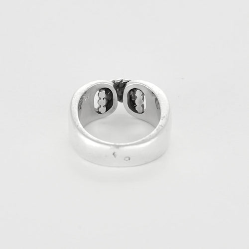 Bague 51 Hermès - Gaëtan de PERCIN - Bague en argent à motif cordé. 58 Facettes 58FC52-2