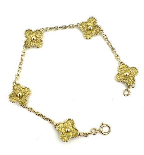 Bracelet Van Cleef & Arpels Vintage Alhambra - Bracelet en or jaune 18K 58 Facettes VCA BRA