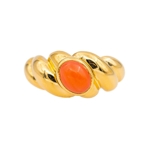 Bague 49.5 Van Cleef & Arpels Bague Vintage  Or jaune Corail 58 Facettes 5488796CN