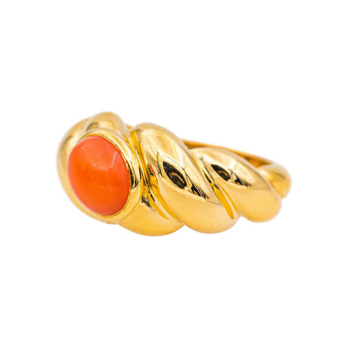 Bague 49.5 Van Cleef & Arpels Bague Vintage  Or jaune Corail 58 Facettes 5488796CN