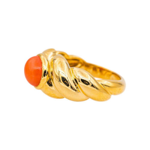 Bague 49.5 Van Cleef & Arpels Bague Vintage  Or jaune Corail 58 Facettes 5488796CN