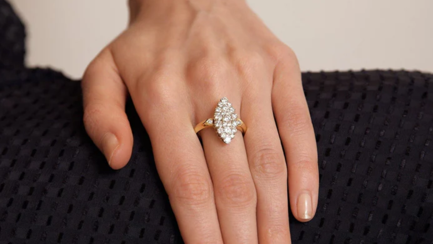 Focus sur la bague marquise