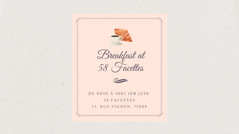 Breakfast at 58 Facettes : diamonds only!
