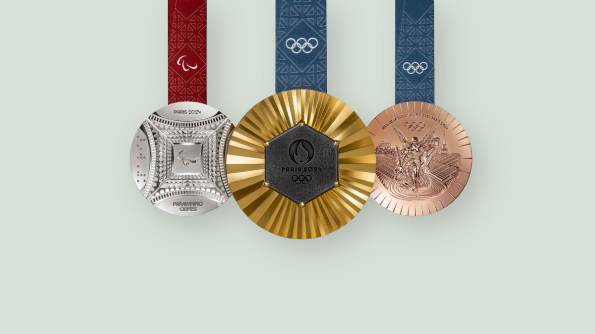 Bracelet Médaille Perles Jeux Olympiques Paris 2024 - Doré, Ajustable, Breloques - Neuf Avec Étiquettes