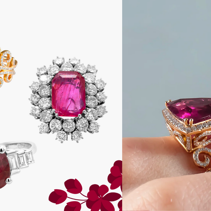 Focus bijoux aux pierres rouges