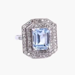 Bague Aigue-Marine Art Déco