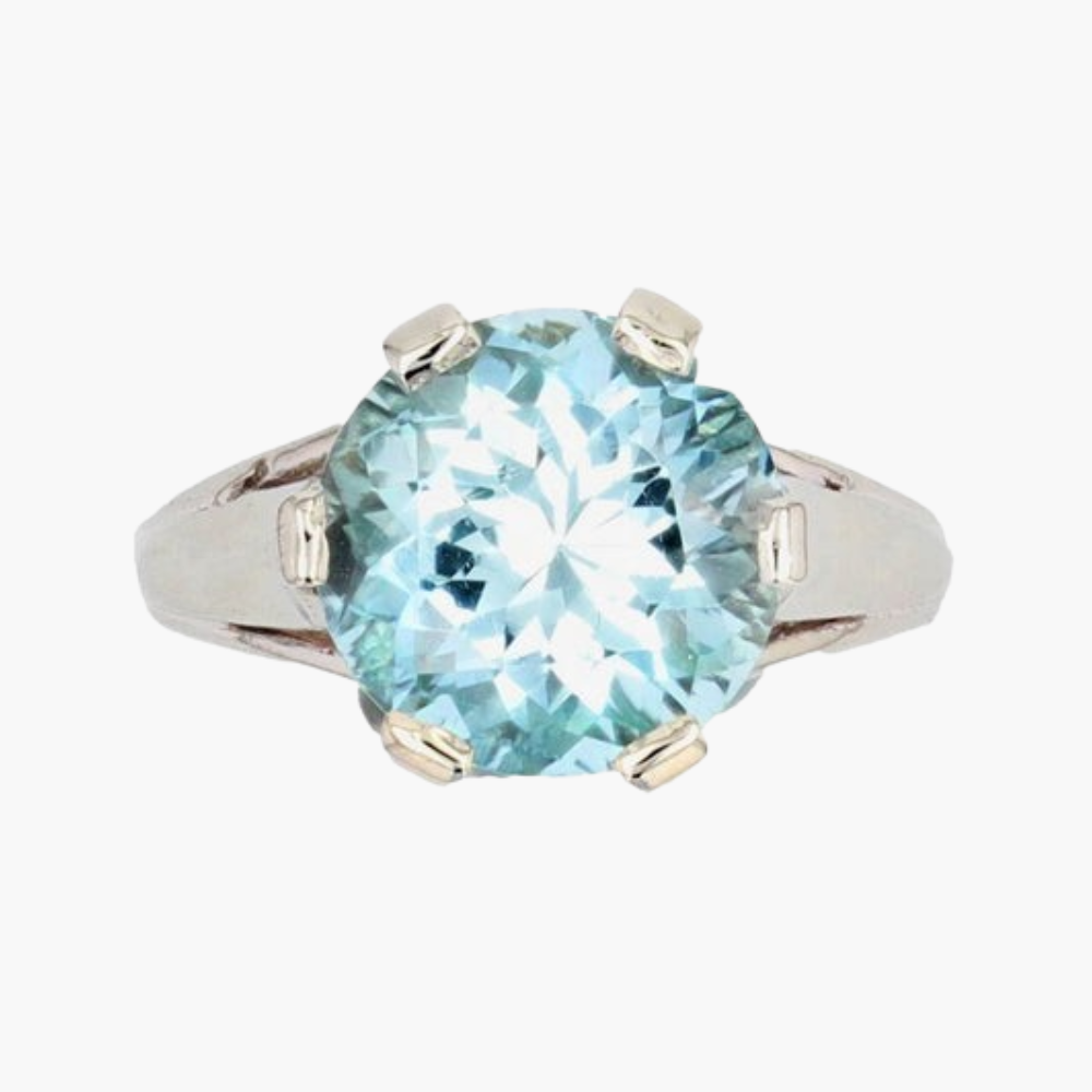 Solitaire aigue-marine