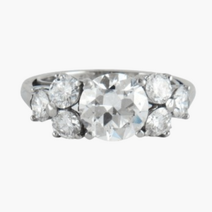 Bague de fiançailles or blanc