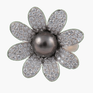 Bague de fiançailles Perle de Tahiti