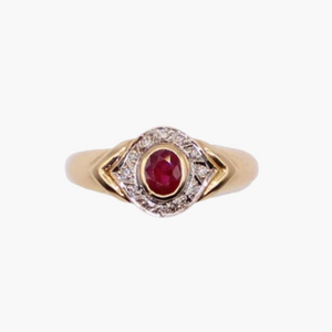 Bague vintage rubis