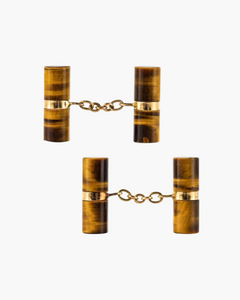 Boutons de manchette œil de tigre