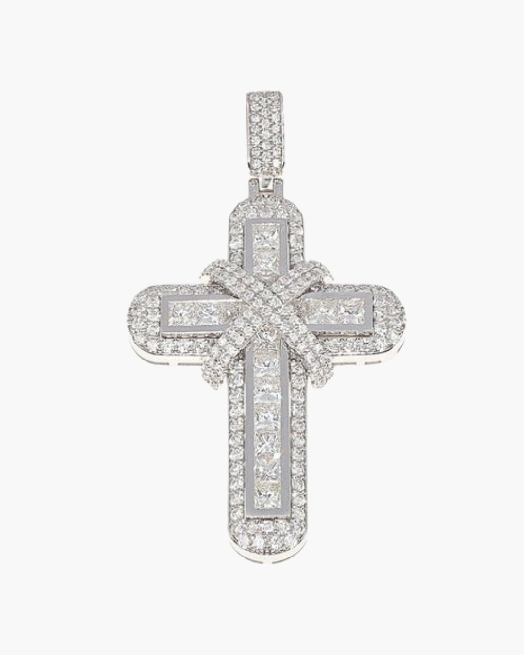 Croix En Perles Facettées - Bijou Unique Et Rafiné - Occasion - Fabriqué En France