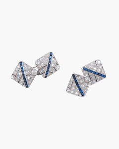 Boutons de manchette saphir