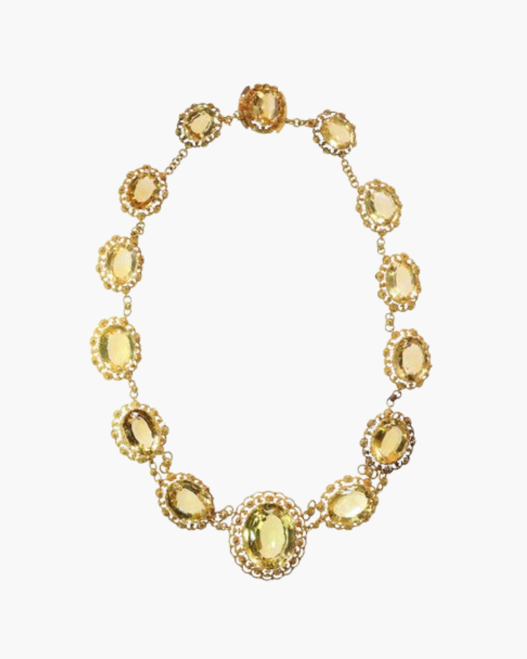Collier Filigrane Ajouré Avec Briolette - Années 1930 - Argent Poinçonné - Superbe état
