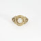 54.5 Bague Art déco, deux ors, perle bouton et diamants 58 Facettes DV8895-2