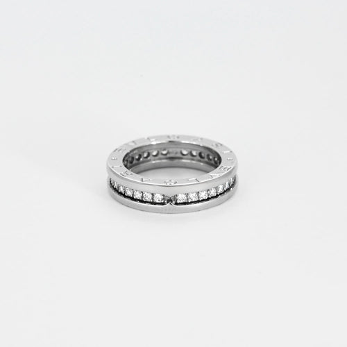 Bague 47 BULGARI- Alliance BZero 1 , Or gris et Diamants 58 Facettes DV6698-1