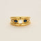 Bague 55 Bague en or jaune, saphir et diamants 58 Facettes DV5140-3-DV0882-1