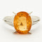 Bague 51 Bague en or gris et citrine 58 Facettes DV0080-4