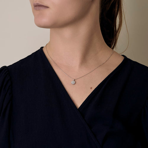 Collier Collier et pendentif floral or 14K et diamants 58 Facettes DV24577-1