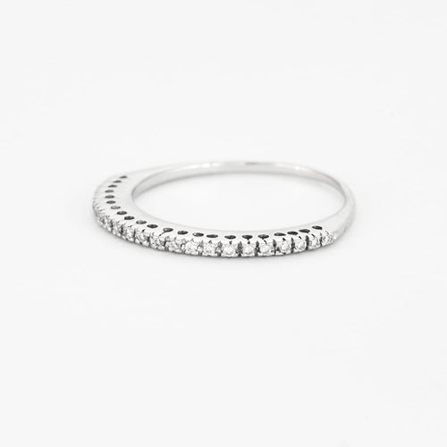Bague 51 Demi-alliance en or blanc et diamants 58 Facettes DV0624-20