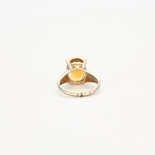 Bague 51 Bague en or gris et citrine 58 Facettes DV0080-4