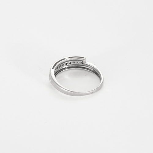 Bague 52 Demie Alliance en or gris et diamants 58 Facettes DV24085-2