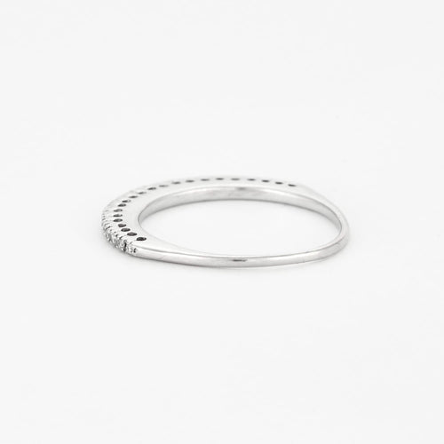 Bague 51 Demi-alliance en or blanc et diamants 58 Facettes DV0624-20