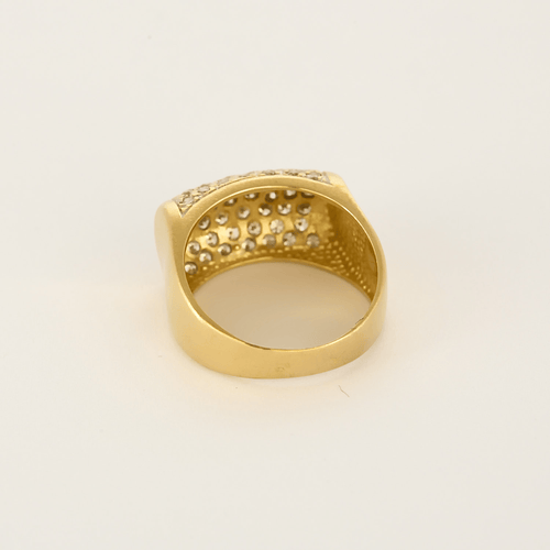 Bague 57,5 Bague de type chevalière en or jaune et diamants 58 Facettes DV25801-6-575-5