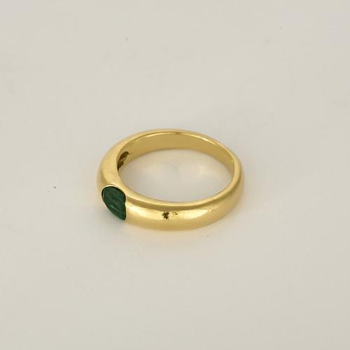 Bague 51.5 Bague jonc en or jaune et émeraude : 0,40 carat 58 Facettes DV32960-1
