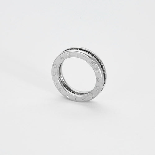 Bague 47 BULGARI- Alliance BZero 1 , Or gris et Diamants 58 Facettes DV6698-1