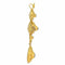 Pendentif Croix baroque - Pendentif en or jaune 18K et 23 diamants 58 Facettes 07162-0181