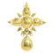Pendentif Croix baroque - Pendentif en or jaune 18K et 23 diamants 58 Facettes 07162-0181