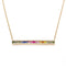 Collier Collier barrette saphirs multi couleur diamants or rose 58 Facettes