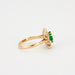 Ring 56 Old gold emerald and diamond ring 58 Facettes