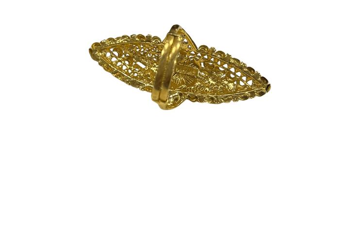 Bague 50 Bague marquise or jaune 58 Facettes LP790