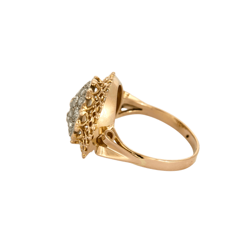 Bague 60 Bague ancienne en or jaune 18k pavée de diamants 58 Facettes BO/240030
