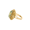 Bague 51 Bague motif floral en or jaune 18k, aigue-marine et diamants 58 Facettes BO/240027