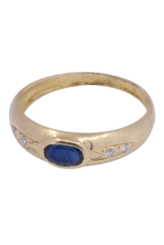 Bague 54 Bague moderne saphir et diamants 58 Facettes 084561