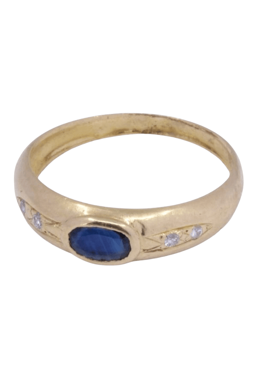 Ring 54 Modern sapphire and diamond ring 58 Facettes 084561