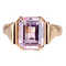 Bague 56 Bague en or rose améthyste rose 58 Facettes AB414