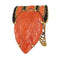 Broche Broche Art déco belge en or jaune 18 ct, corail et onyx 58 Facettes 10015-4334