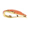 Broche Broche Art déco belge en or jaune 18 ct, corail et onyx 58 Facettes 10015-4334
